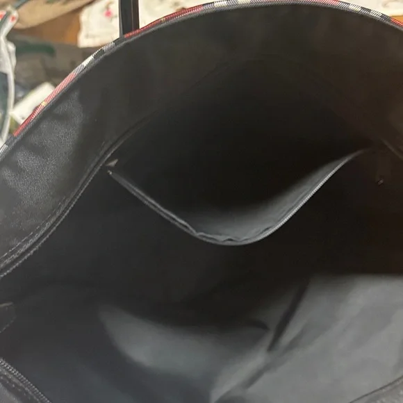 Burberry Blue Label Red and Black Plaid Tote  Free COA included ! Like new ! - Picture 11 of 15